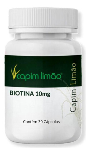 Biotina 10mg 30 Caps Sabor Sem Sabor