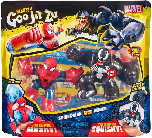 Imagen 6 de 6 de Spider-man Vs Venom Heroes De Goo Jit Zu Heroes Marvel 41146