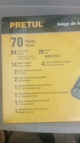 Juego Kits Tubos Y Llaves 70 Piezas Pretul Set-70 Estuche