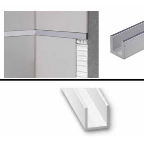 U 3/8 Perfil De Aluminio, Listero Aluminio (pack 2 Unidades)