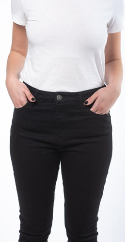 Jean Chupin Al Cuerpo Tiro Alto Color Negro Mujer - Mizu