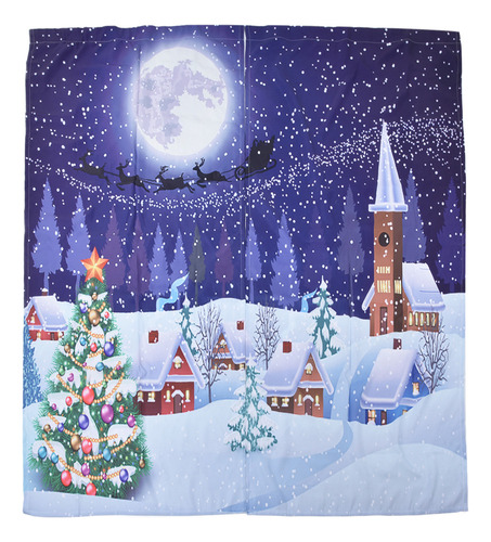 Cortinas Natal Design Clássico Com Estampa Natal