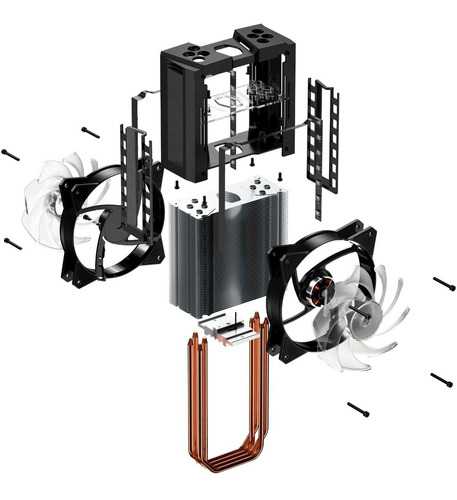 Imagen 6 de 10 de Cpu Fan Coolermaster Masterair Ma410m Argb Amd Intel