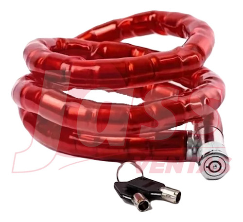 Linga Moto Bicicleta Candado Traba Cadena Piton 1,2m X 22mm