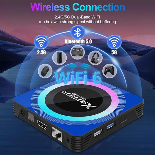 Box De Tv Android 130, X88 Pro 13 Android Box 4 Gb Ram 32 Gb Azul Estándar (Usado)