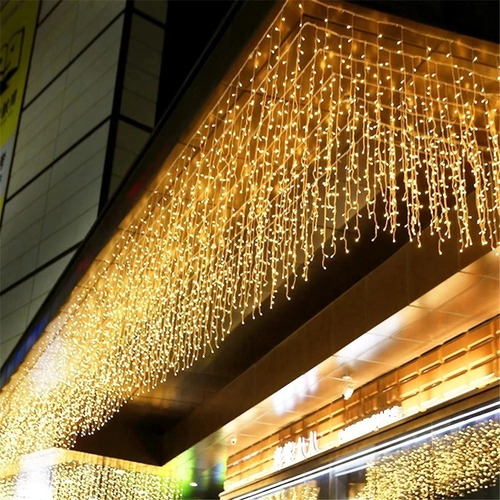 Luces Navidad Boda Cascada 12 Mts 500 Led Azul