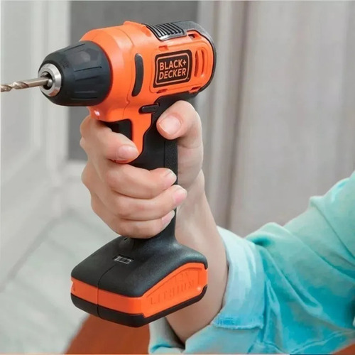 Taladro atornillador inalámbrico de 10mm Black+Decker LD12S 12V + accesorio 110V/220V