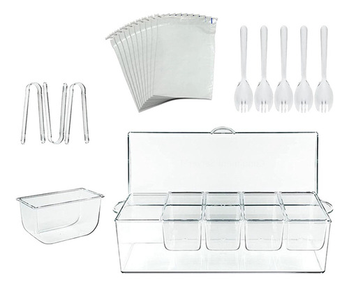 Rii Conjunto De Bandejas Para Servir Gelo, Prato De Salada
