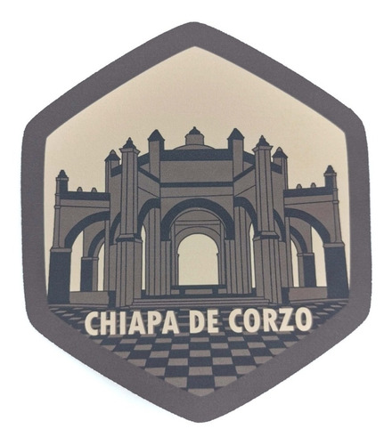 Imagen 1 de 2 de Calcomanía Sticker Pueblo Mágico Chiapa De Corzo, Chiapas