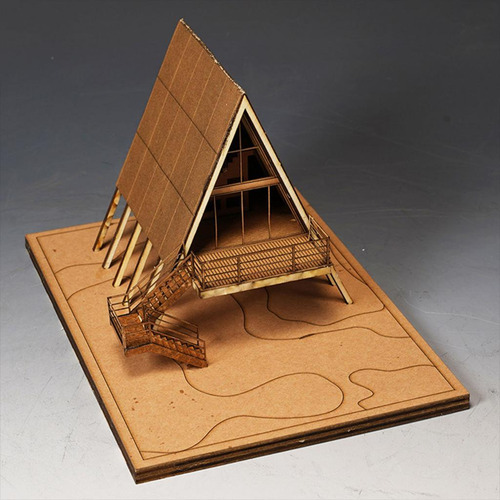 Kit De Modelo De Madera Casa 3d Puzzle De Madera Con Tierra