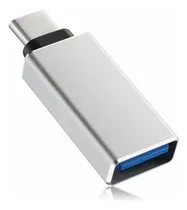 Comprar Adaptador Otg Usb Tipo C Usb C Macho A Usb 3.0 Hembra Color Gris