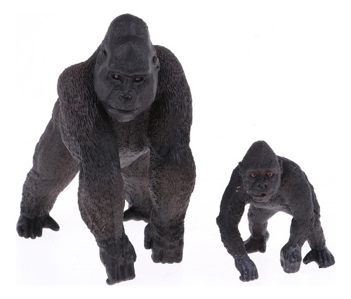 4 Piezas Simulación Gorila Familia Figura Juguete Animal