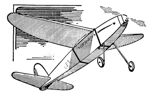 Kit Para Montar Do Aeromodelo Cometa Movido À Elástico