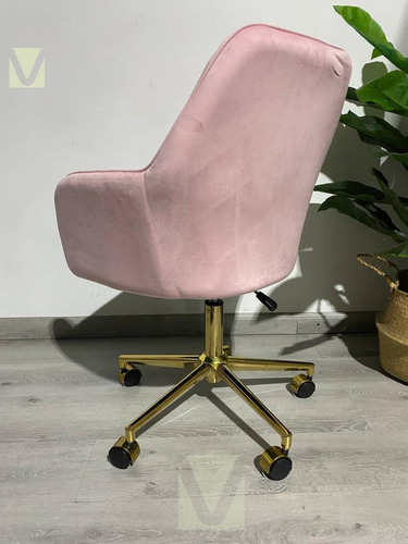 Silla De Escritorio Diamante Asiento Velvet Patas Con Ruedas