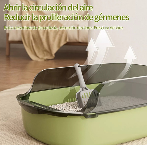 Arenero Gato Extension Anti Derrame Pala Caja Extra Grande