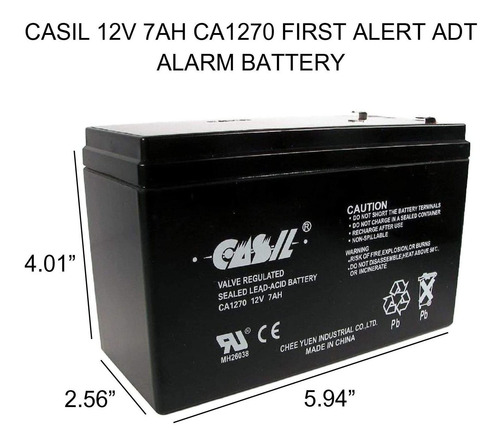 Imagen 4 de 4 de Casil 12v 7ah Ca1270 Para Apc Rbc17 Ls700 12 V 7 Amp-hr 12 V