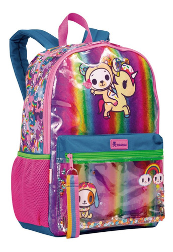 Mochila Infantil Tokidoki Unicórnio Costas 21x G Lantejoulas