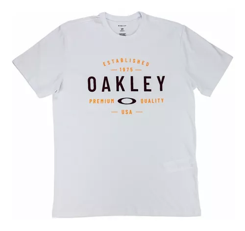 Camiseta Oakley Linear Threads Branca Exclusividade Original