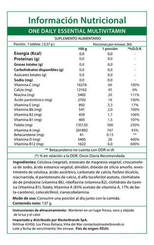 Multivitaminico One Daily 100 Comp. Nature's Truth