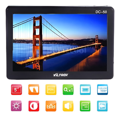 Viltrox 5 Pulgadas Lcd Hd Video Monitor Av Gran Angular Par