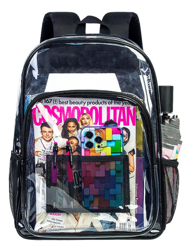 Mochila Transparente Escolar De Pvc Para Mujeres Y Hombres