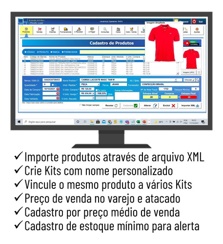 Pdv, Controle De Estoque, Vendas, Carnê, Caixa, Importa Xml