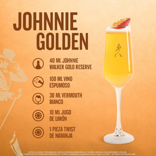 Whisky Johnnie Walker gold label reserve de 750 mL