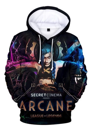 Arcane: Sudadera Con Gorra Jinx Vi Jayce De League Of Legend