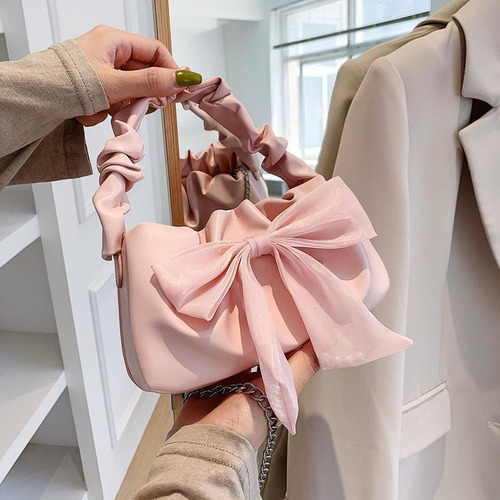Bolso De Mano Con Lazo Para Mujer, Elegante Bolso Cruzado De