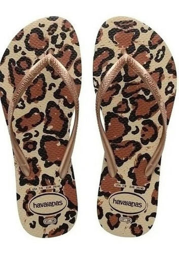 Havaianas Ojotas Slim Animal Arena Rose Gold Originales