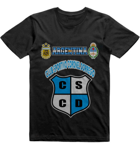 Remera Infantil Negra Sportivo Coronel Dorrego Navarro