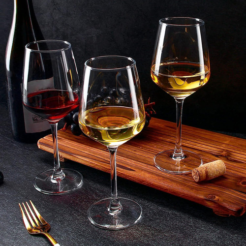 Juego De Copas De Vino De 12, 12 Oz De Copas De Vino Rojo/bl