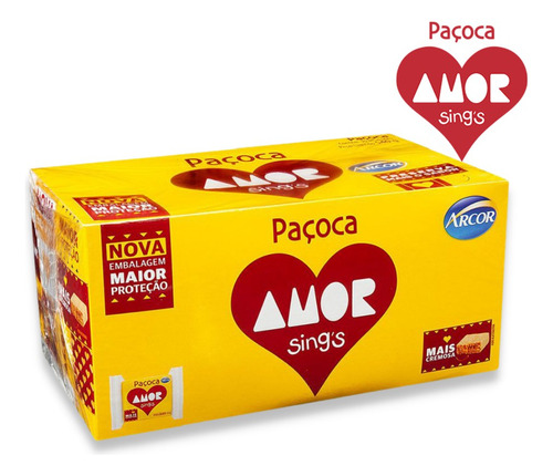 Pacoca Amor Sings 18gr Arcor Amendoim
