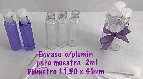 Plumines Vidrio Para Muestras, Perfumes (pack X 25 Plumines)