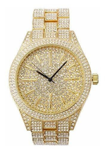 Ed-bling Con Clase Reloj De Plata De Salida De Los Hombres C