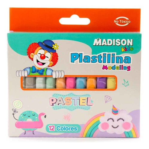 Plastilina Pastel Madison X 12 Colores