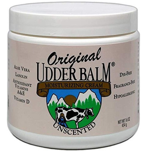 Original Udder Balm Crema Hidratante Sin Perfume Jar, 16 Oz