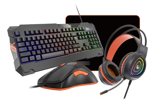 Kit Gamer 4 En 1 Meetion Mt-c505, Audífono Teclado Mouse Pad