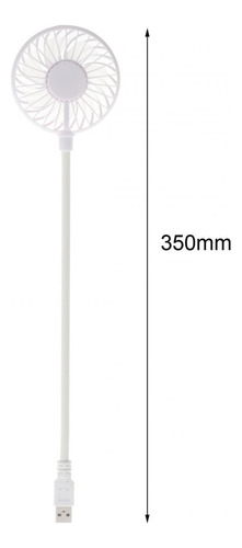 A+ 2 Mini Ventiladores Portátiles Usb Blancos De 35 X 8 X