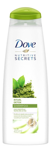 Shampoo Dove Nutritive Secrets Ritual Detox Matcha en botella de 400mL por 1 unidad