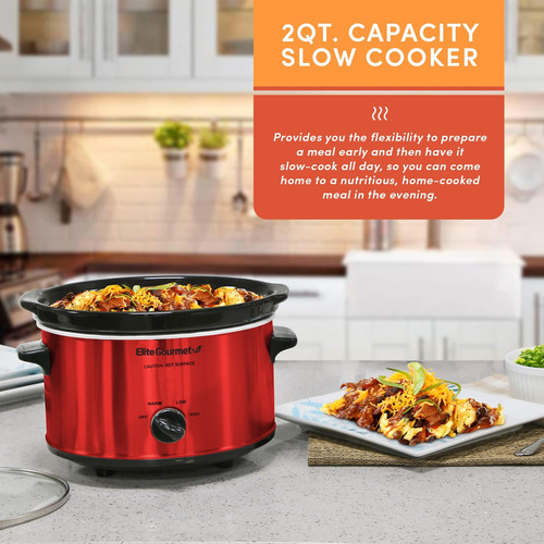 Elite Gourmet Mst-275xr Olla De Cocción Lenta Ovalada Eléctr