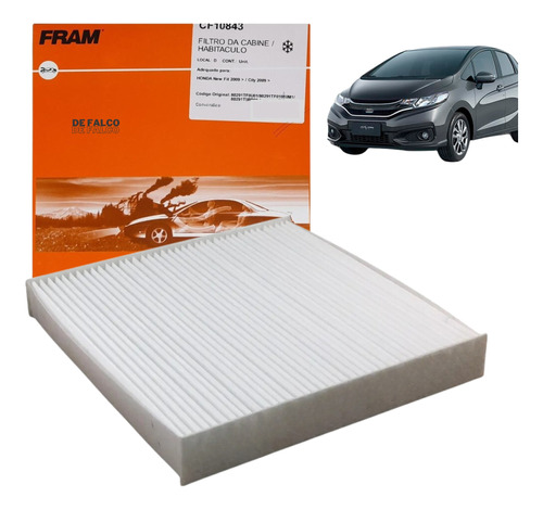 Filtro Cabine Ar Condicionado Fit 2009 Em Diante - Fram