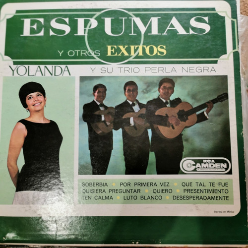 Lp Yolanda Y Trio Perla Negra- Espumas Otros Exitos
