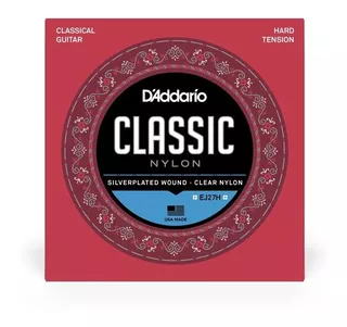 Cuerdas Guitarra D'addario Classic Nylon Ej27h Hard Tension