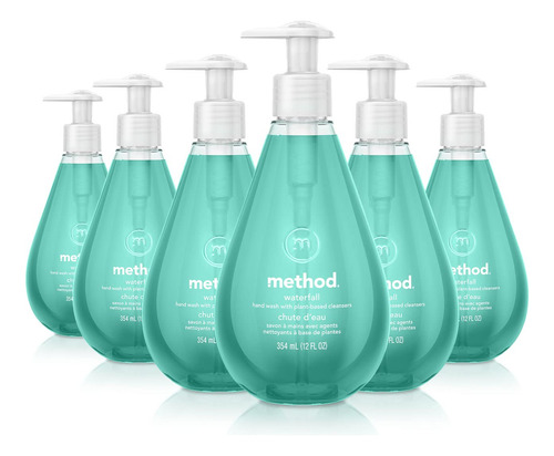 Jabón De Manos Method Gel Waterfall, 360 Ml, Paquete De 6, B