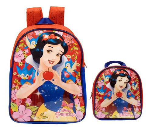 Kit Branca De Neve Mochila De Costas + Lancheira Térmica