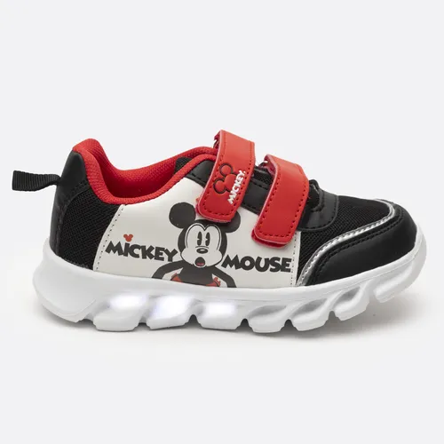 Zapatilla Con Luces Niño Expresion Mickey Blanco Disney