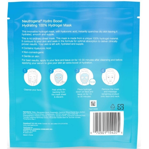 Neutrogena Hydro Boost Máscara Hidratante De Hidrogel, 1 Más