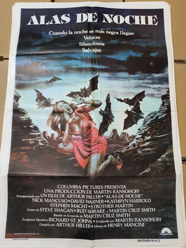 Afiche Cine Original-nuevo-1054- Alas De Noche-