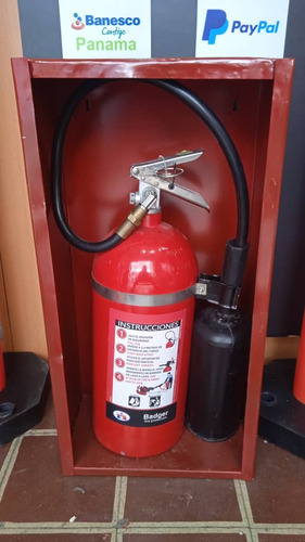 Gabinete Extintores Sobreponer 20lpqs Y 10lco2 Aluminio